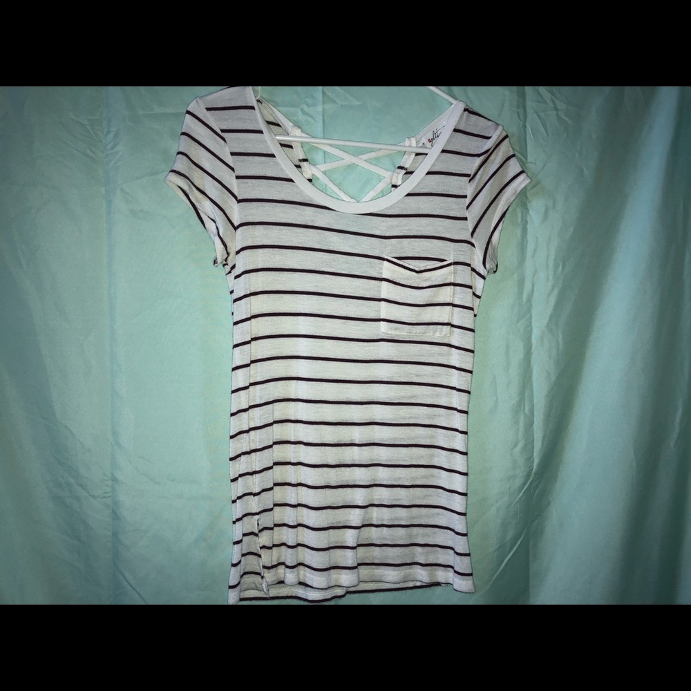 Striped red and white shirt